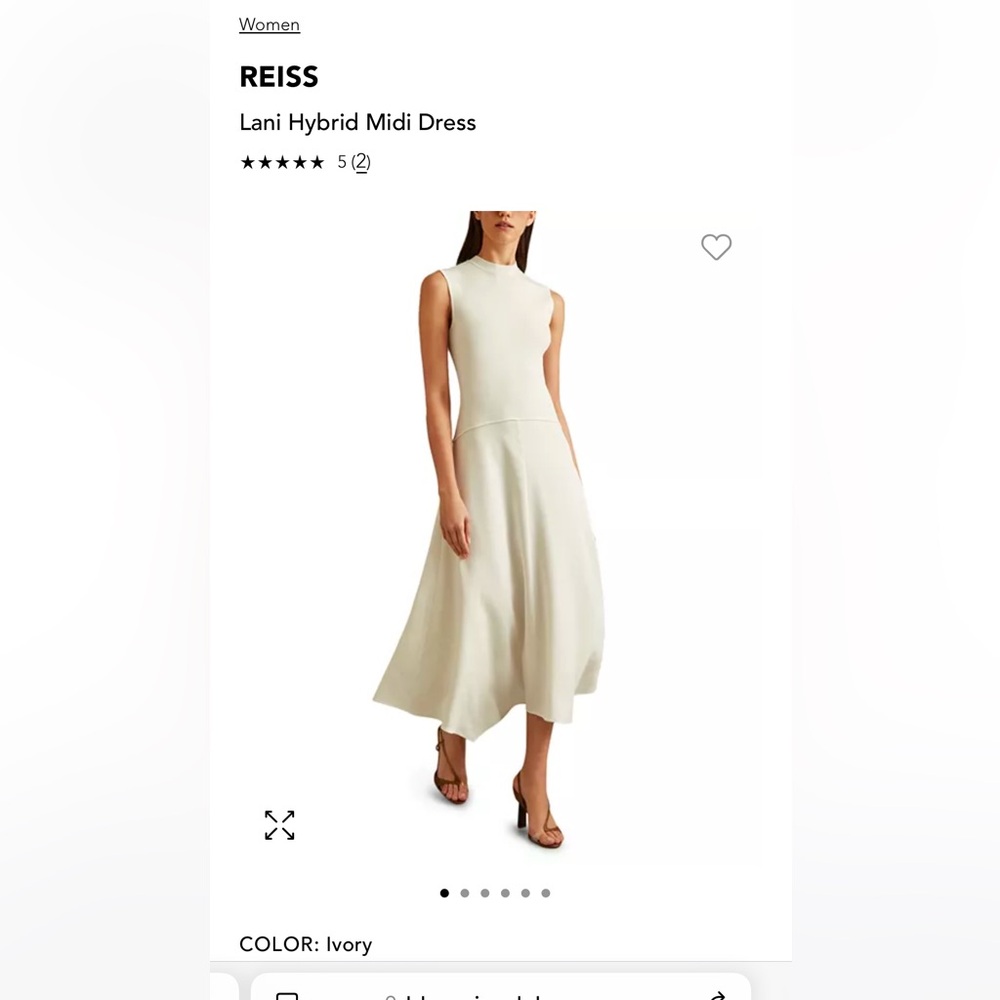 REISS Lani Hybrid Midi dress